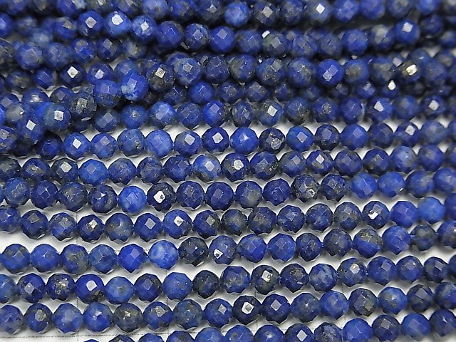 [Video]1strand $5.79! High Quality!  Lapislazuli AA+ Faceted Round 3mm  1strand beads (aprx.15inch/38cm)