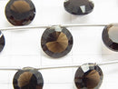 1strand $14.99! High Quality Smoky Quartz AAA Coin  Concave Cut  1strand (10pcs )