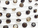 1strand $14.99! High Quality Smoky Quartz AAA Coin  Concave Cut  1strand (10pcs )