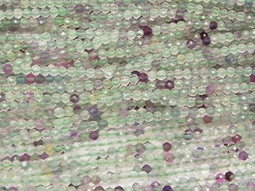 [Video] High Quality! 2pcs $8.79! Multicolor Fluorite AAA-Faceted Round 3mm 1strand beads (approx. 15inch/36cm)