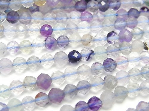 Faceted Round, Fluorite Gemstone Beads