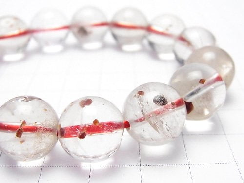 [Video] [One of a kind] Garnet in Quartz Round 13mm Bracelet NO.21