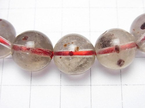 [Video] [One of a kind] Garnet in Quartz Round 13mm Bracelet NO.24