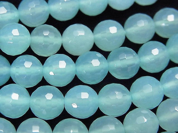 Chalcedony, Faceted Round Gemstone Beads