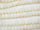 White Opal Rondelle 6 x 6 x 4 mm half or 1 strand beads (aprx.15 inch / 38 cm)