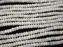 White Opal Rondelle 6 x 6 x 4 mm half or 1 strand beads (aprx.15 inch / 38 cm)
