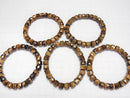 1strand $19.99! High Quality! Yellow Tiger's Eye AAA - Faceted Button Rondelle 9 x 6 x 8 mm 1strand (Bracelet)