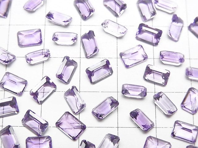 High Quality Amethyst AAA Loose stone Rectangle Faceted 7x5mm 10pcs