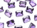 [Video]High Quality Amethyst AAA Loose stone Rectangle Faceted 12x10mm 2pcs