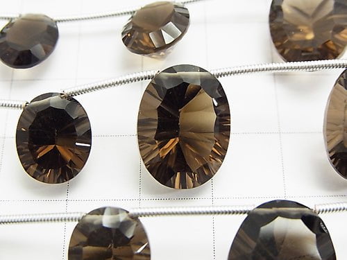 1strand $19.99High Quality Smoky Quartz AAA Oval  Concave Cut  1strand (10pcs )