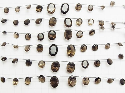 1strand $19.99High Quality Smoky Quartz AAA Oval  Concave Cut  1strand (10pcs )