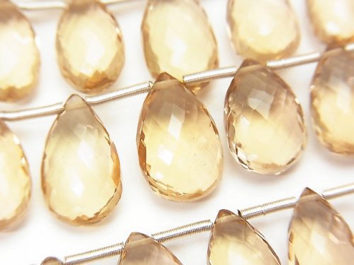 Faceted Briolette, Other Quartz, Pear Shape Gemstone Beads