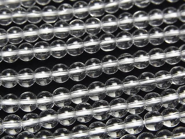 [Video] Crystal (Fused Quartz) AAA Round 4.5mm 1-strand beads (approx. 15 inches/36 cm)