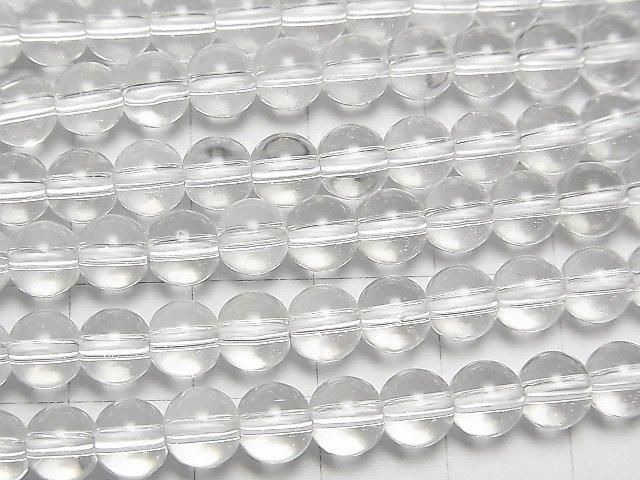 [Video] Crystal (Fused Quartz) AAA Round 6mm 1-strand beads (approx. 15 inches/36 cm)