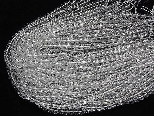 [Video] Crystal (Fused Quartz) AAA Round 6mm 1-strand beads (approx. 15 inches/36 cm)