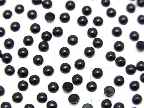 Onyx AAA Round Cabochon 3x3mm 10pcs $2.79