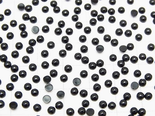 Onyx AAA Round Cabochon 3x3mm 10pcs $2.79