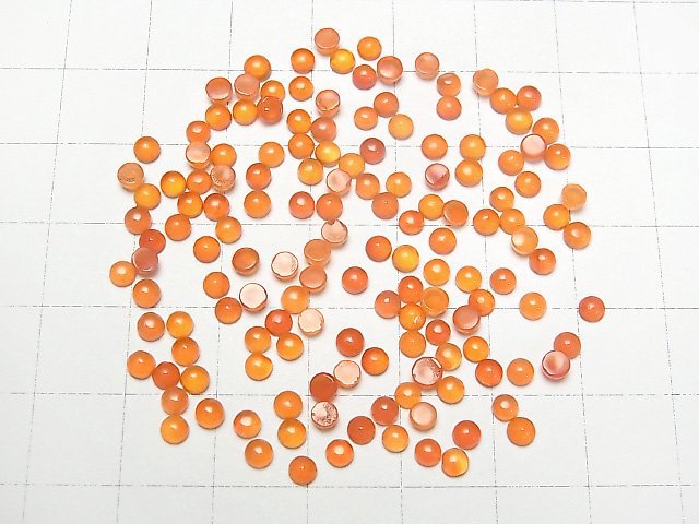 [Video]Carnelian AAA Round Cabochon 3x3mm 10pcs