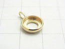 [Video][Japan][K10 Yellow Gold]Charm, Pendant Frame (Bezel) Round Cabochon 8mm 1pc
