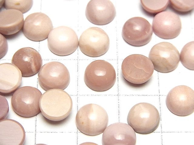 [Video] Australian Pink Opal AAA Round Cabochon 8x8mm 3pcs