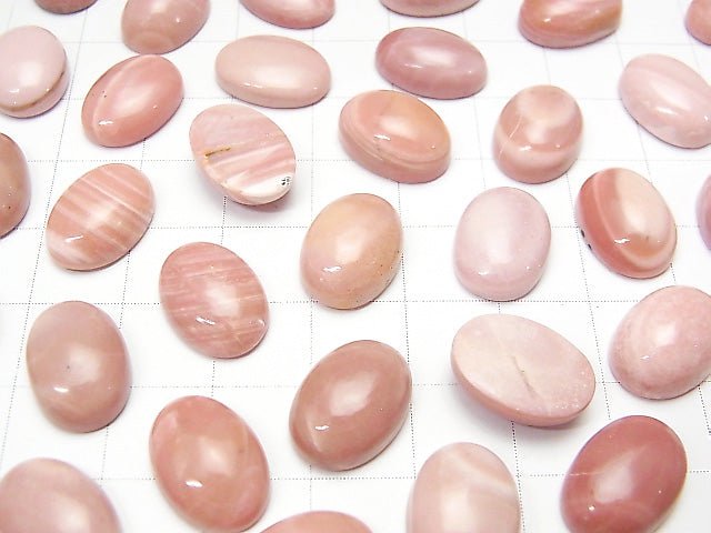 [Video] Australia Pink Opal AAA Oval Cabochon 14x10mm 3pcs