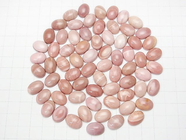 [Video] Australia Pink Opal AAA Oval Cabochon 14x10mm 3pcs