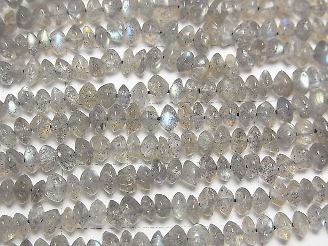 [Video] High quality Labradorite AAA - Rondelle 1strand beads (aprx.13inch / 32cm)