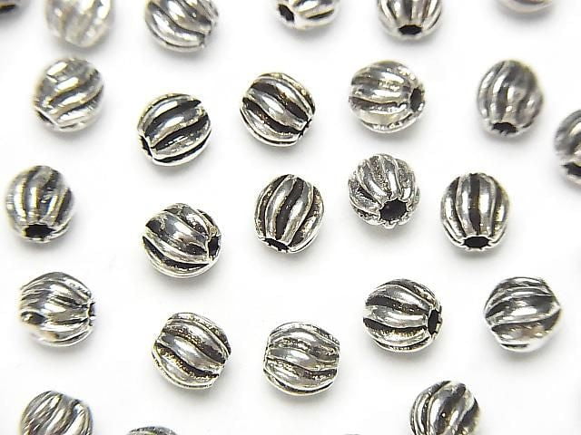 Silver 925 Design Round 4.5mm 2pcs