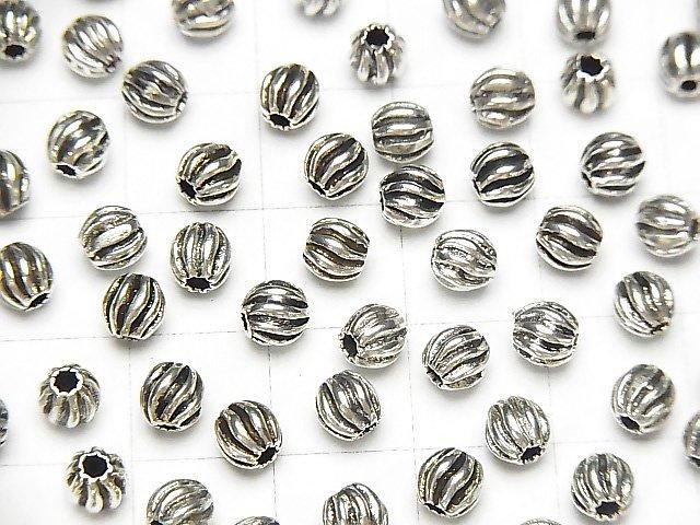 Silver 925 Design Round 4.5mm 2pcs