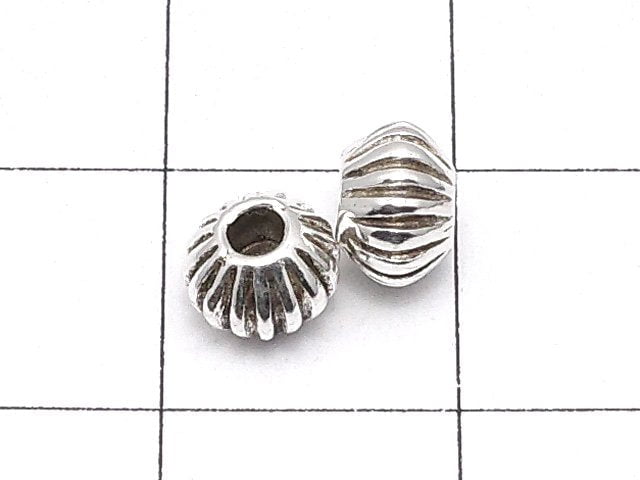 Silver925  Roundel 6x6x4mm 2pcs $3.79!