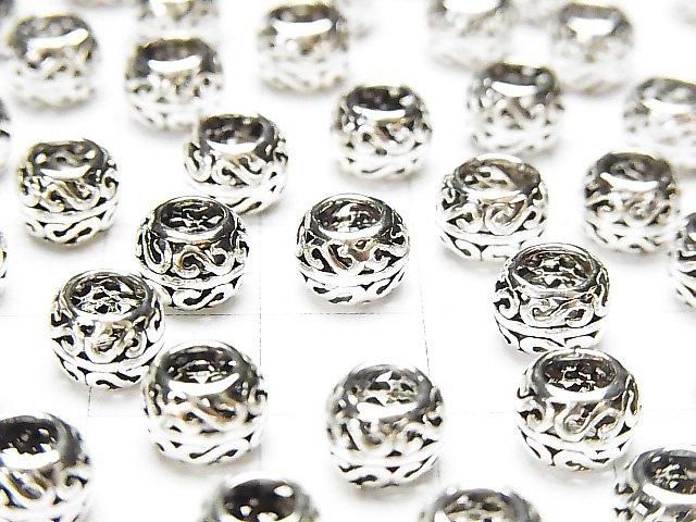 Silver925  Rondelle 7x7x5mm 2pcs