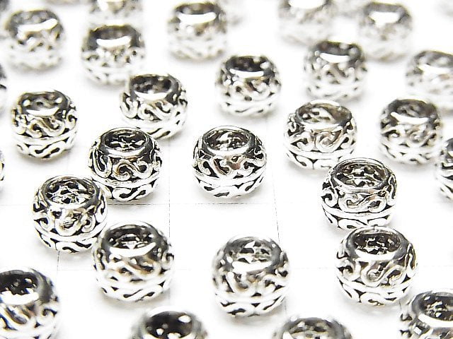 Silver925  Roundel 7x7x5mm 2pcs