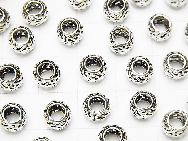 Silver925  Roundel 7x7x5mm 2pcs