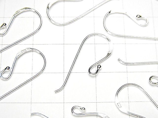 Silver925 Earwire 25x10mm No coating 2pairs (4pcs)