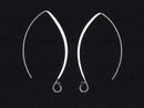 Silver925  Marquise Earwire 30x15mm No coating  1pair