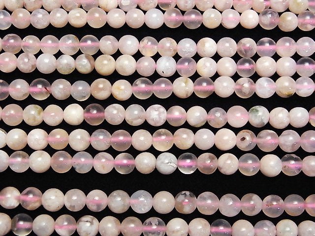 [Video] Madagascar Cherry Blossom Agate Round 6mm 1strand beads (aprx.15inch / 38cm)