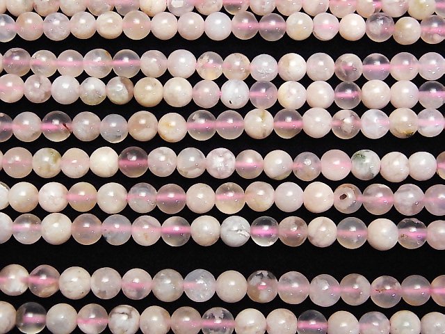 [Video] Madagascar Cherry Blossom Agate Round 6mm 1strand beads (aprx.15inch / 38cm)
