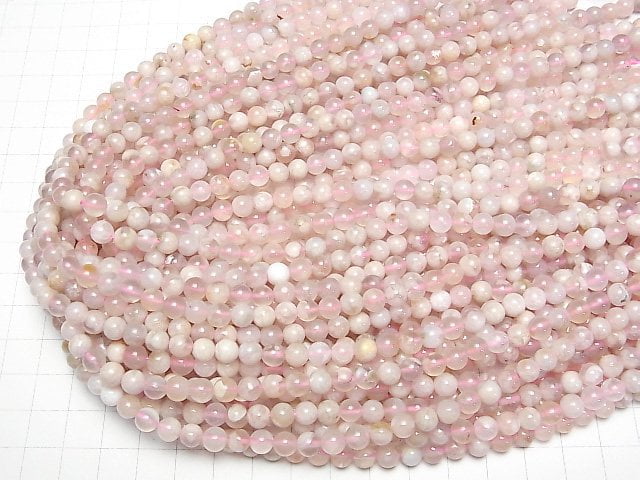 [Video] Madagascar Cherry Blossom Agate Round 6mm 1strand beads (aprx.15inch / 38cm)