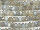 High Quality!  Labradorite AA++ Faceted Button Rondelle 8x8x4mm half or 1strand beads (aprx.15inch/38cm)