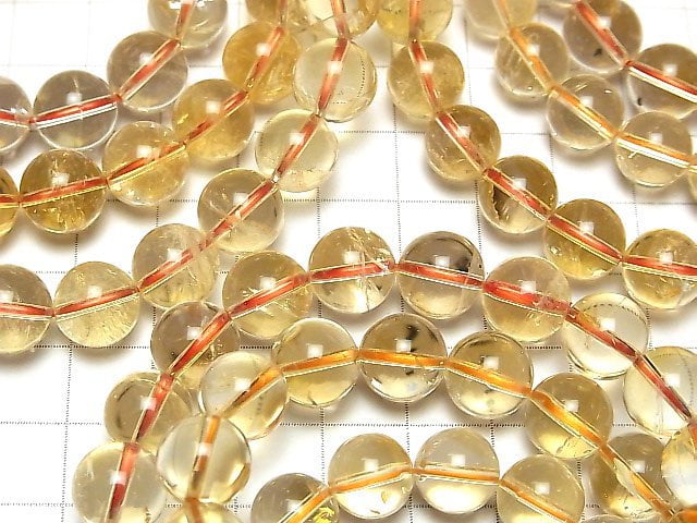 [Video] Light Color Citrine AA++ Round 10mm Bracelet