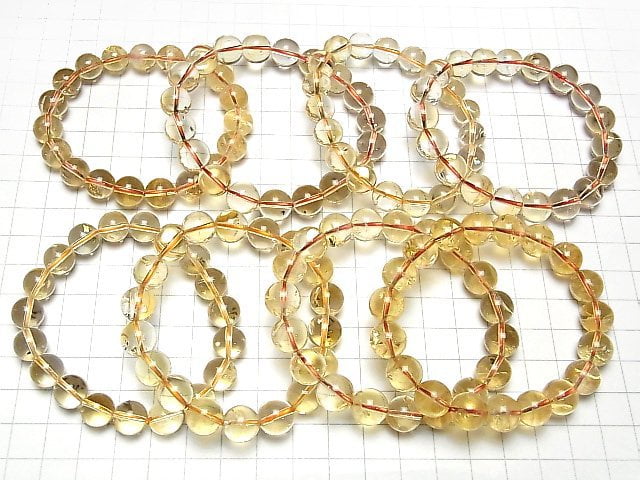 [Video] Light Color Citrine AA++ Round 10mm Bracelet