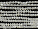 [Video]High Quality White Chalcedony AAA Faceted Button Rondelle Coated half or 1strand beads (aprx.7inch/18cm)