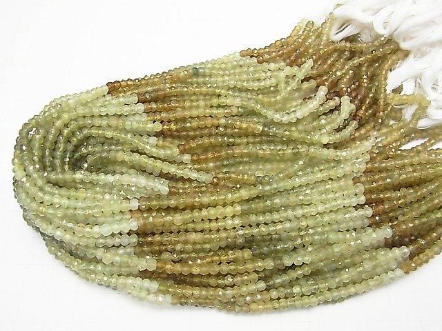 [Video] Grossular Garnet AA++ Faceted Button Rondelle 1-strand beads (approx. 13 inches/31 cm)