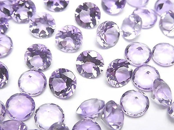 High Quality Amethyst AAA Loose stone Round Faceted 7x7mm 5pcs