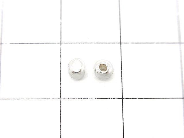 Karen Silver Faceted Rondelle 3x3x2.5mm White Silver 5pcs