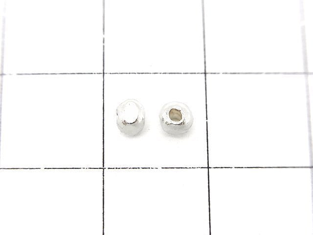 Karen Silver Faceted Rondelle 3x3x2.5mm White Silver 5pcs
