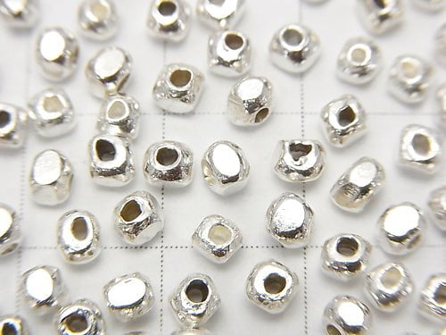 Karen Hill Tribe Silver Faceted Roundel 3 x 3 x 2.5 mm White Silver 5 pcs $2.79!