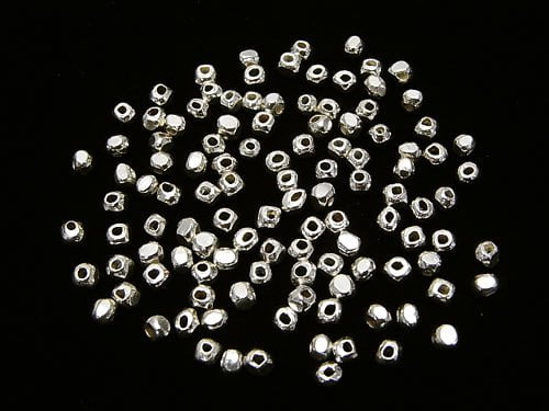 Karen Hill Tribe Silver Faceted Roundel 3 x 3 x 2.5 mm White Silver 5 pcs $2.79!