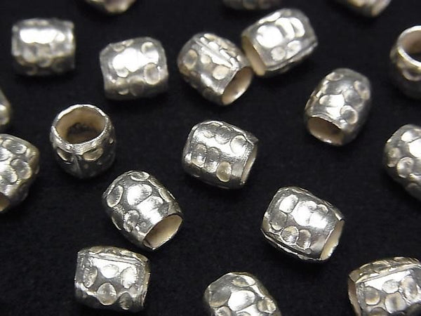 Karen Silver Rondelle (Tube) 6x6x6mm White Silver, 2pcs