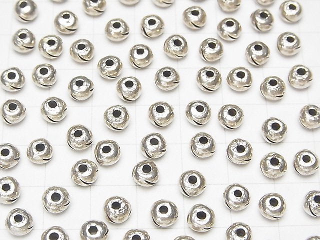 Karen Silver Roundel 6x6x4mm 2pcs